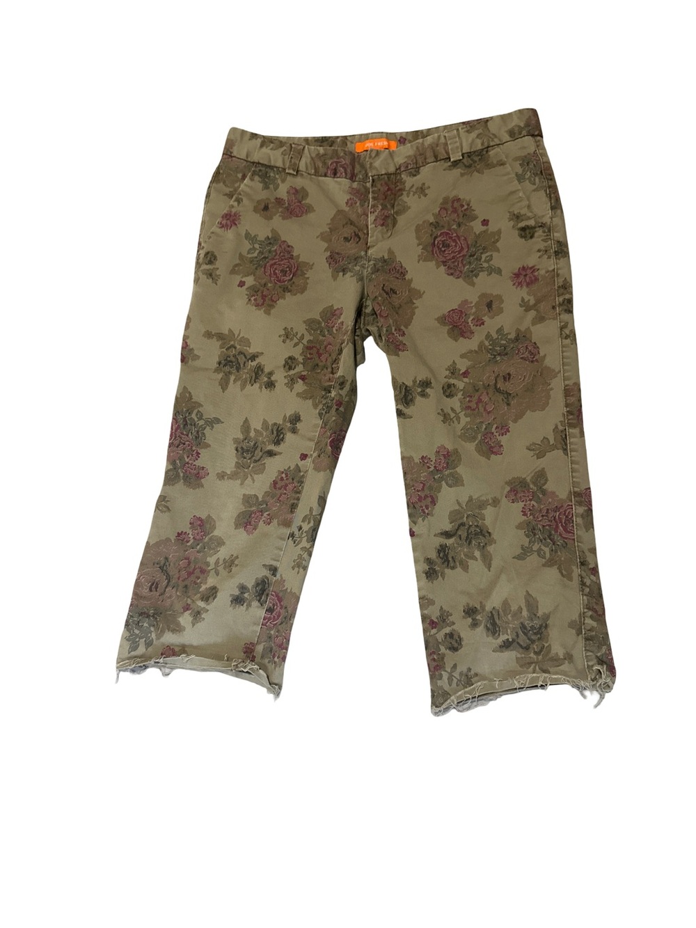 Floral Capri Pants in Green & Pink Size 2 - Joe Fresh